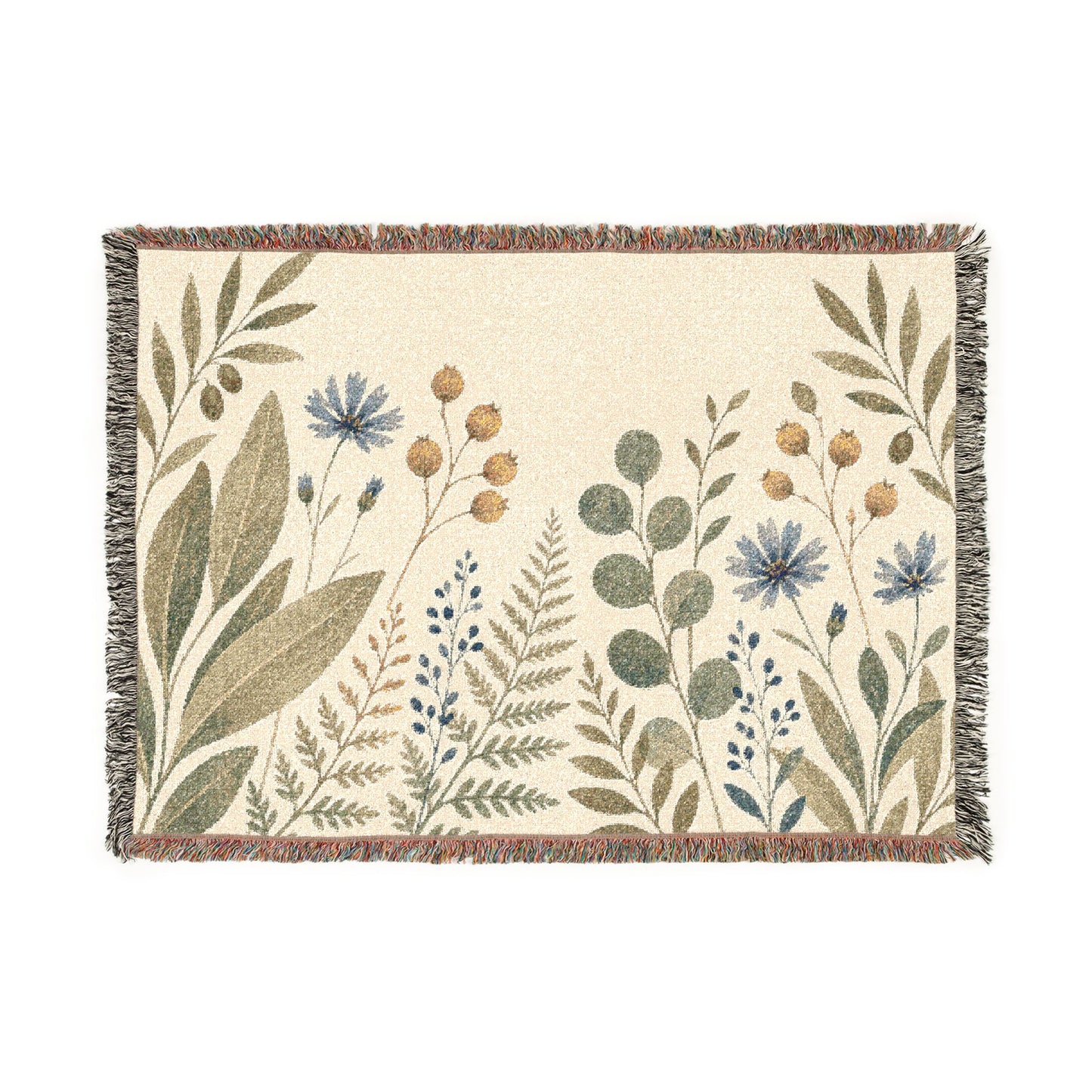 Meadow Weave Botanical Woven Blanket