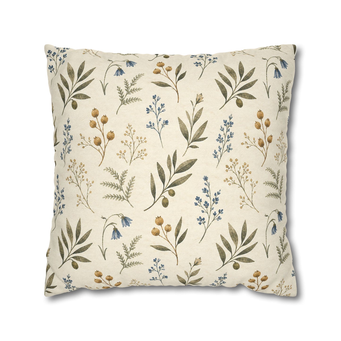 Garden Tile Botanical Pillow Cover