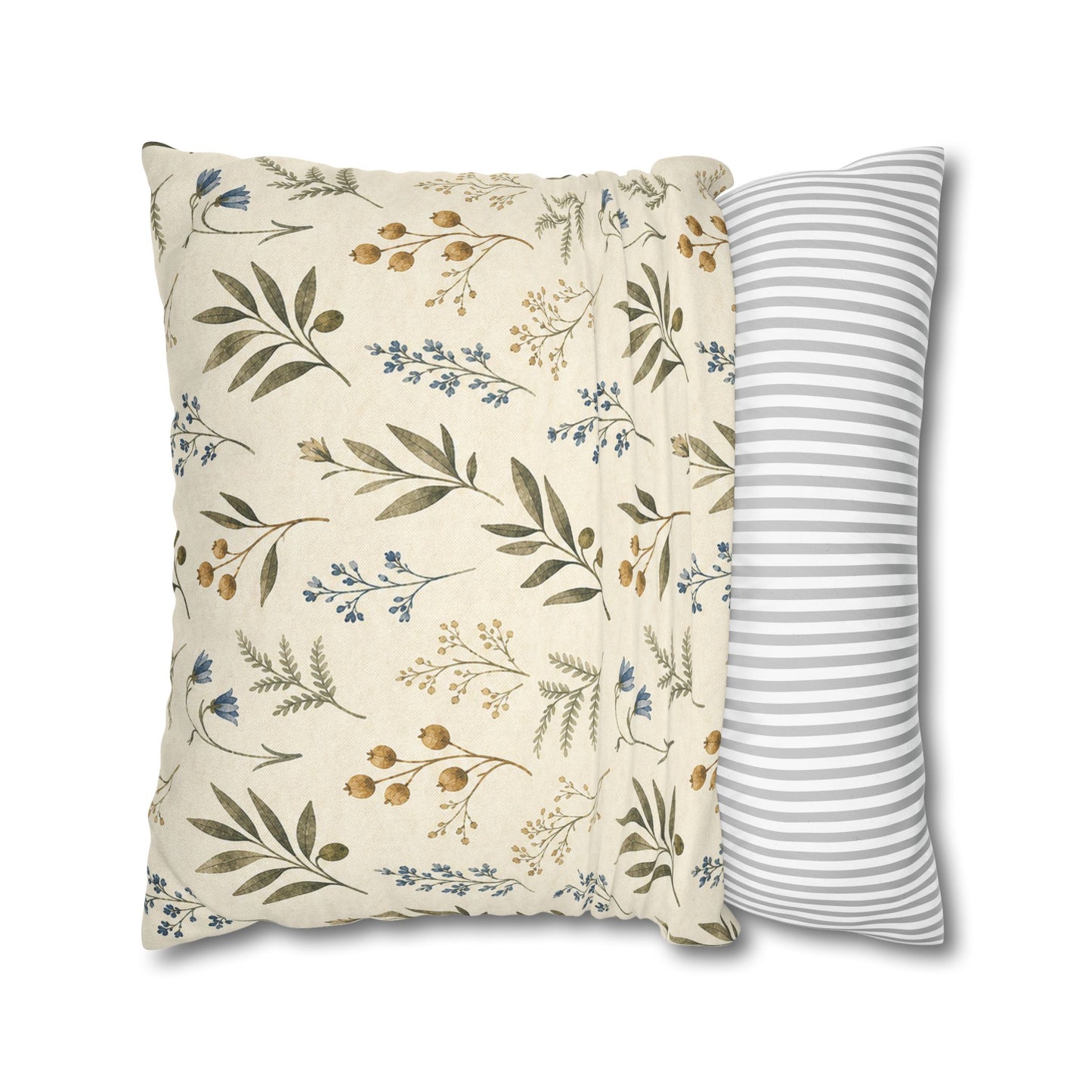 Garden Tile Botanical Pillow Cover