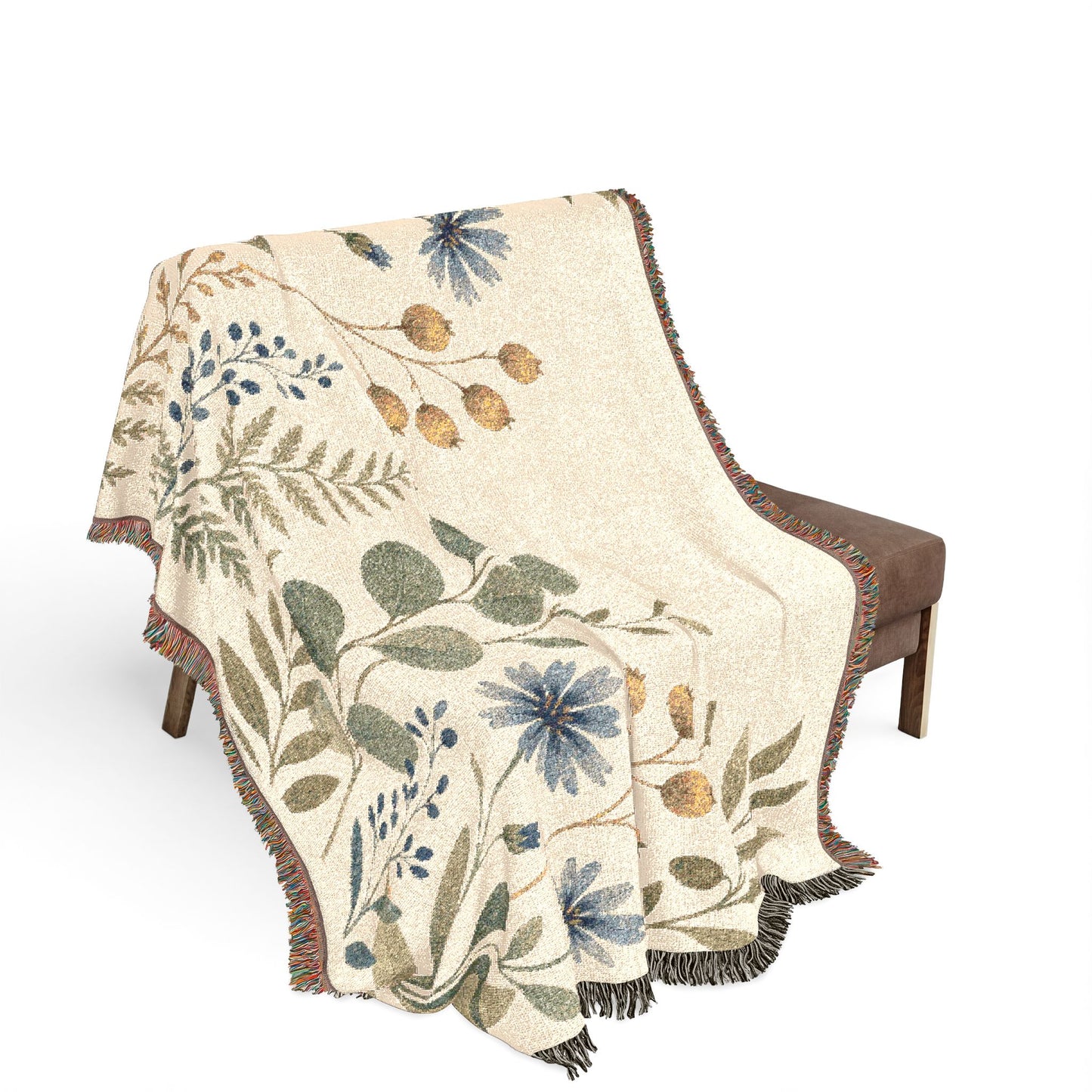 Meadow Weave Botanical Woven Blanket