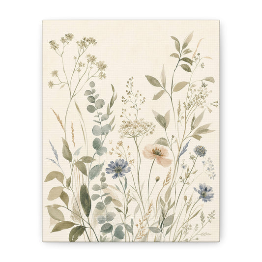 Garden Silhouette – Vintage Botanical Canvas Art