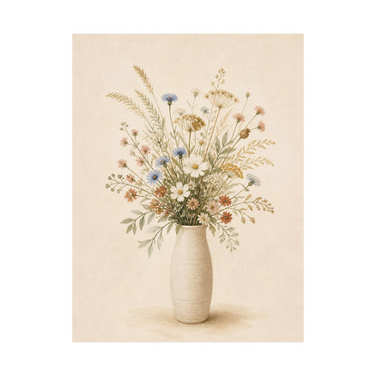 Wildflower Vessel – Late Summer Botanical Poster