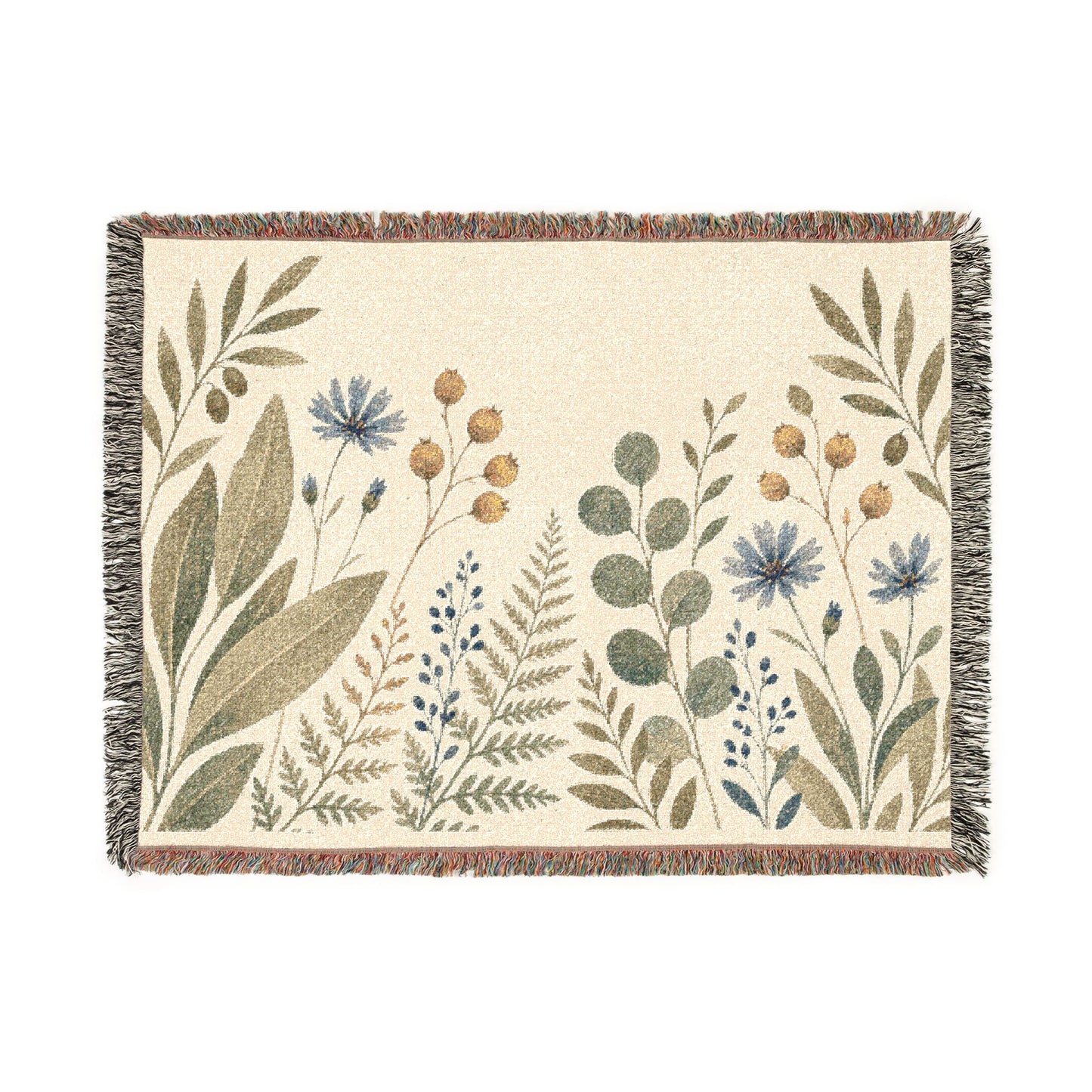 Meadow Weave Botanical Woven Blanket