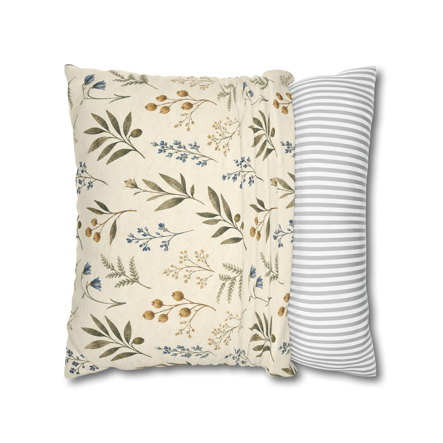 Garden Tile Botanical Pillow Cover