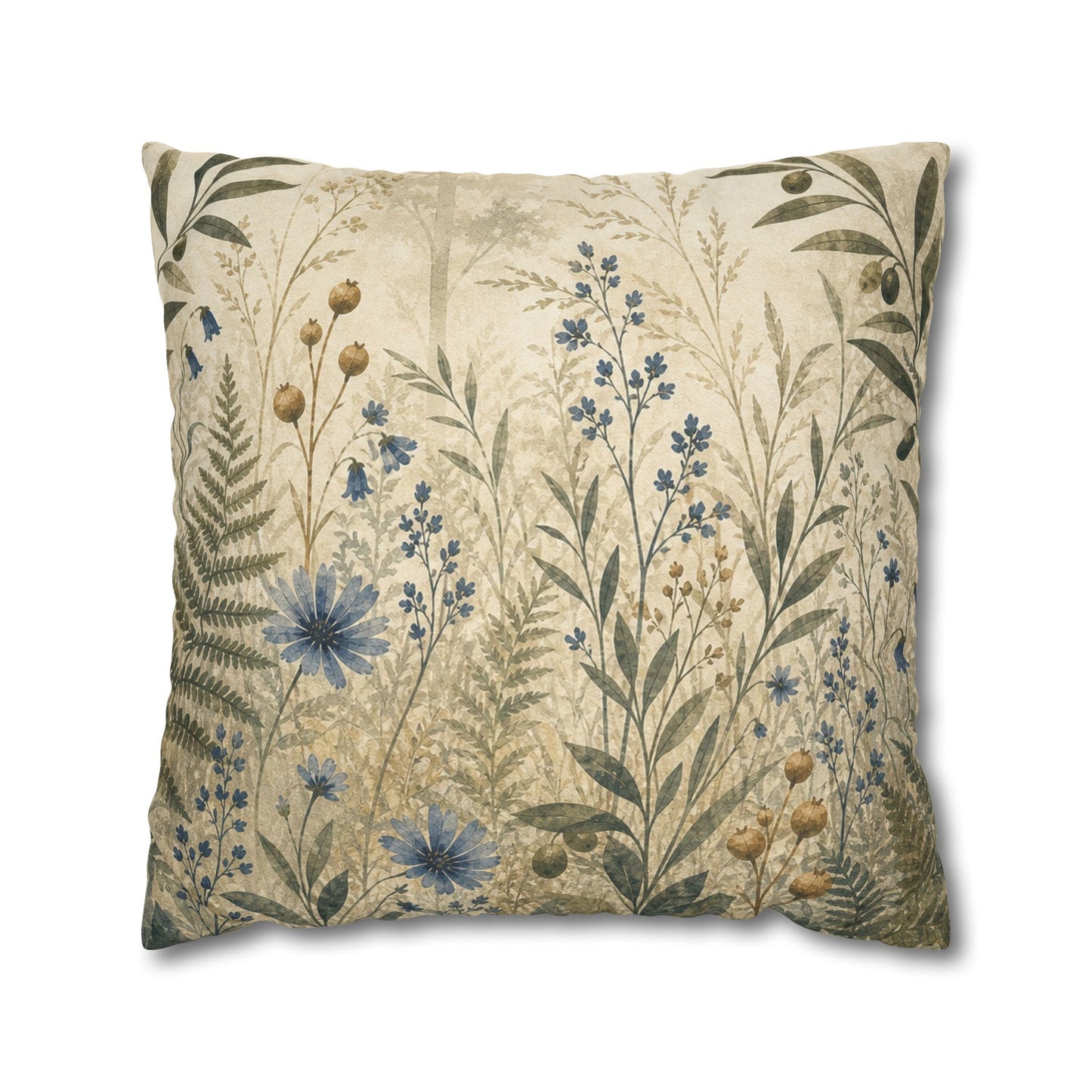 Woodland Study Botanical Pillow Cover