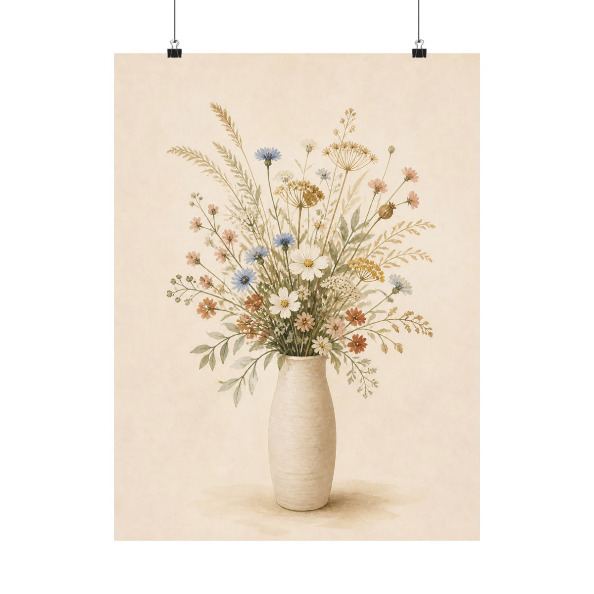 Wildflower Vessel – Late Summer Botanical Poster