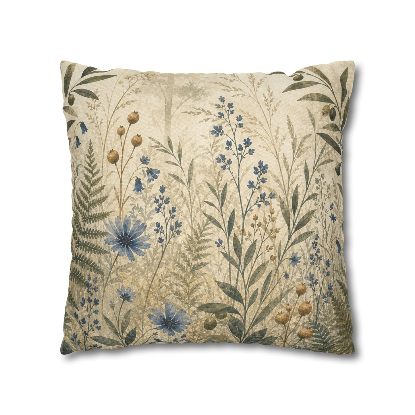 Woodland Study Botanical Pillow Cover