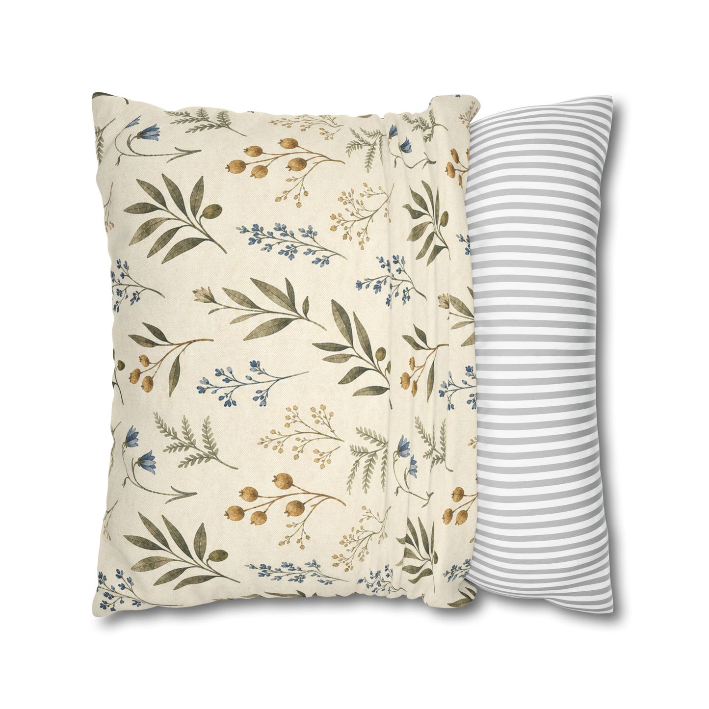 Garden Tile Botanical Pillow Cover
