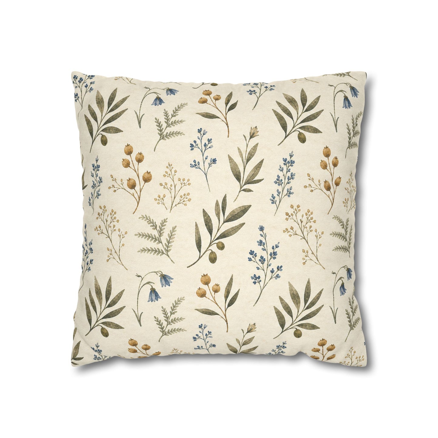 Garden Tile Botanical Pillow Cover