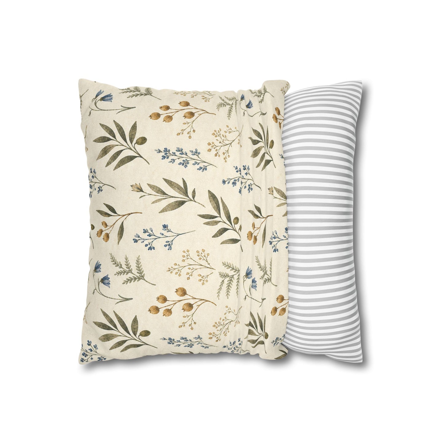 Garden Tile Botanical Pillow Cover