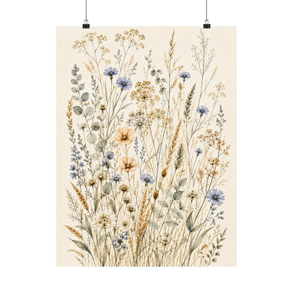 August Meadow – Late Summer Botanical Poster