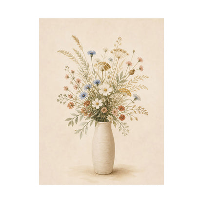 Wildflower Vessel – Late Summer Botanical Poster