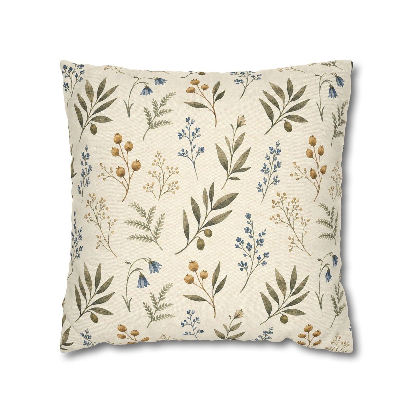 Garden Tile Botanical Pillow Cover