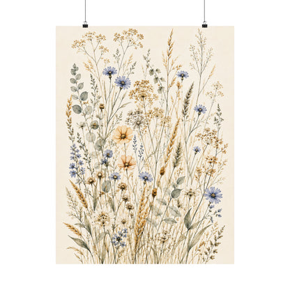 August Meadow – Late Summer Botanical Poster