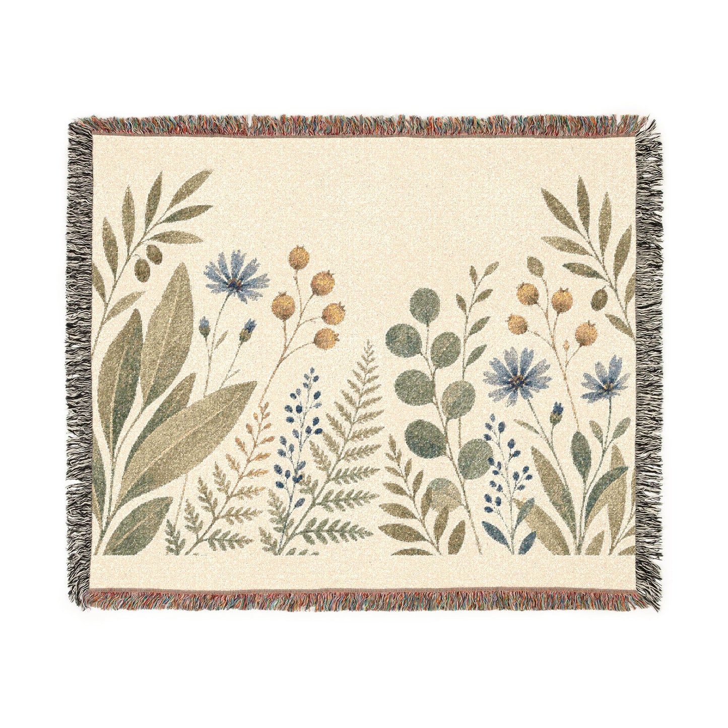 Meadow Weave Botanical Woven Blanket