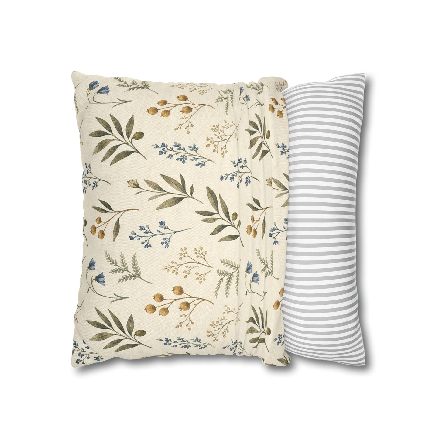 Garden Tile Botanical Pillow Cover