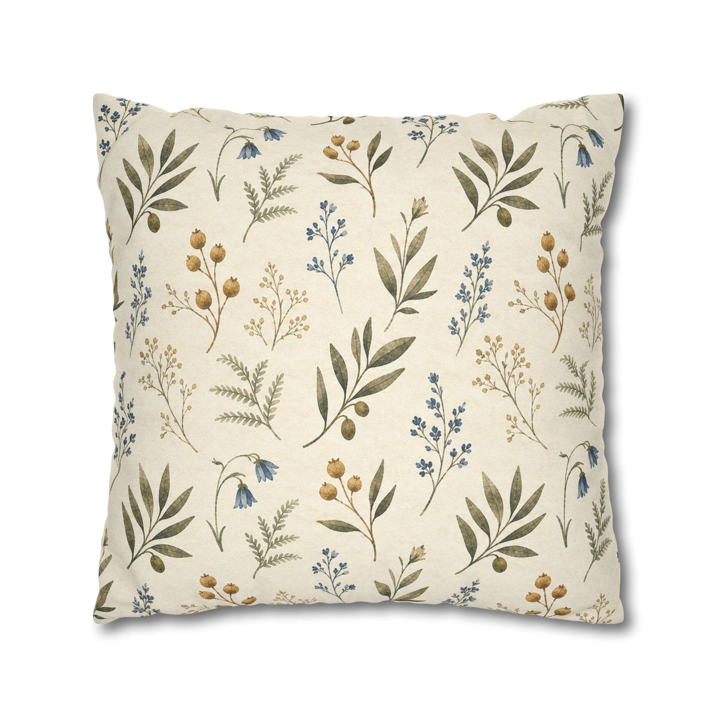 Garden Tile Botanical Pillow Cover