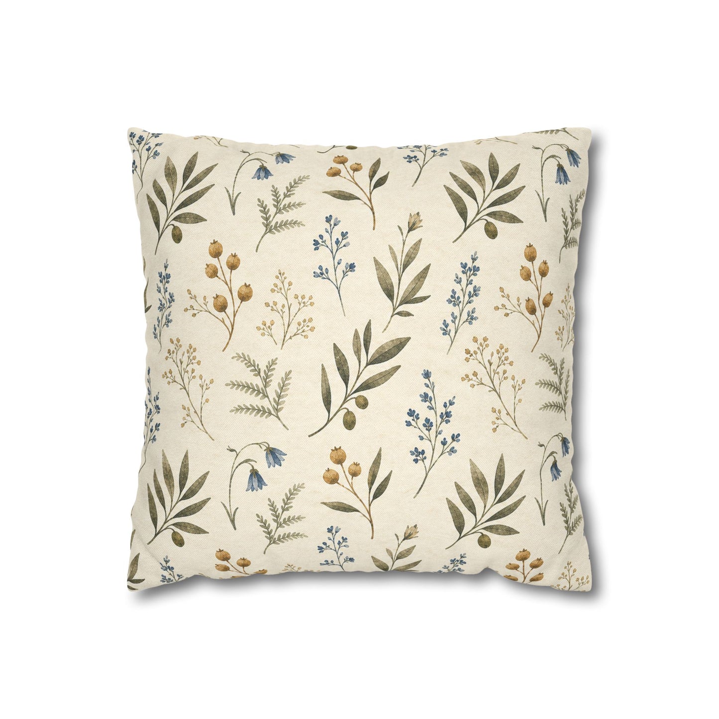 Garden Tile Botanical Pillow Cover