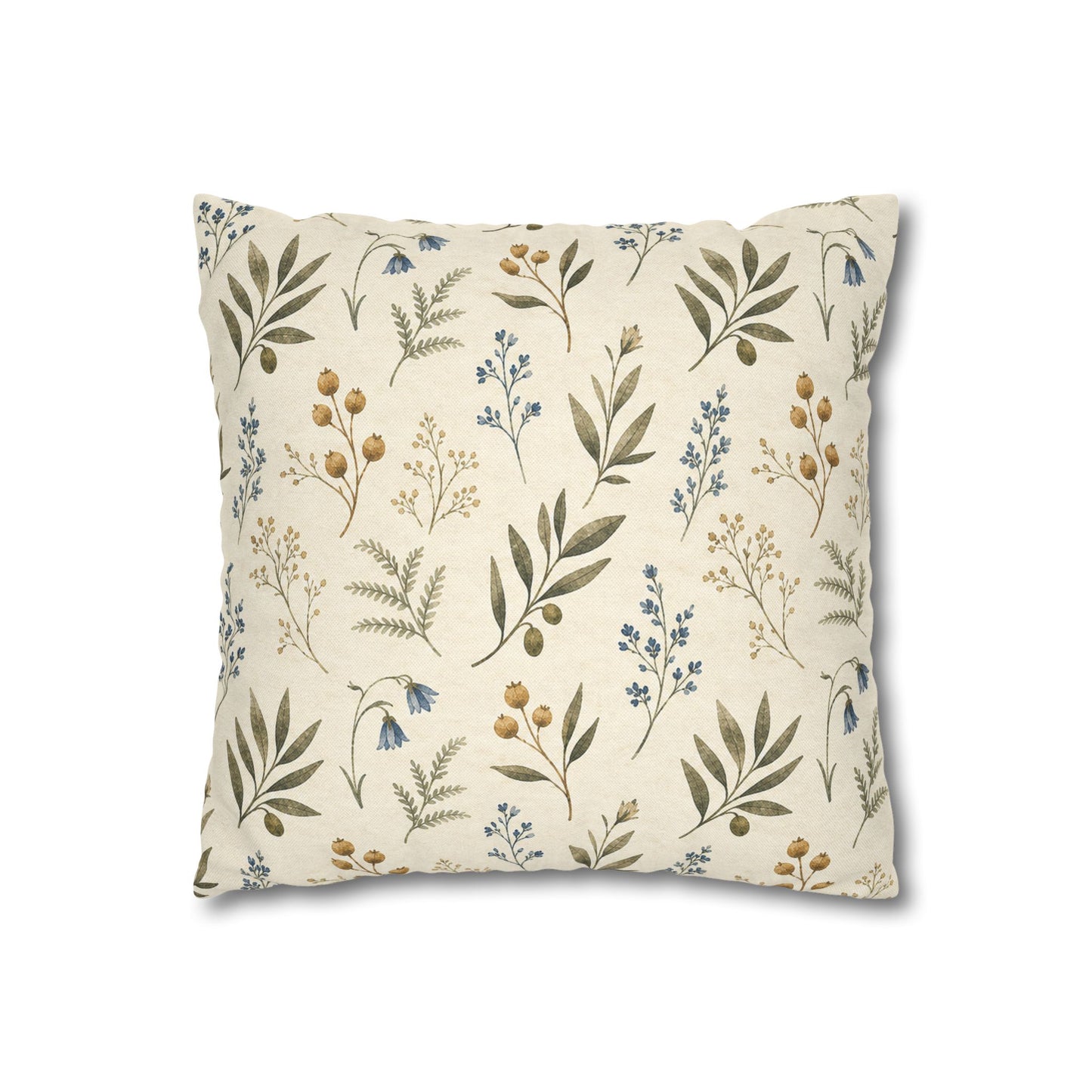 Garden Tile Botanical Pillow Cover