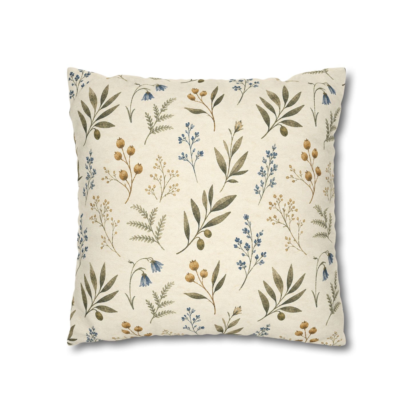 Garden Tile Botanical Pillow Cover