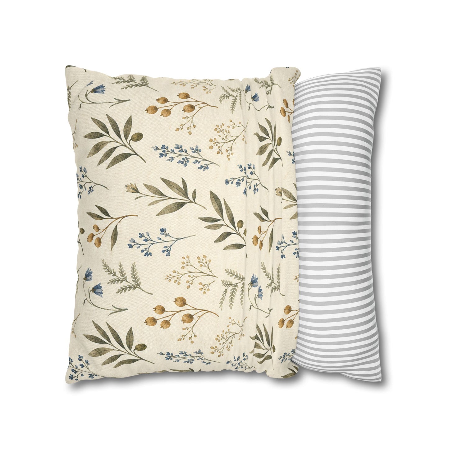 Garden Tile Botanical Pillow Cover