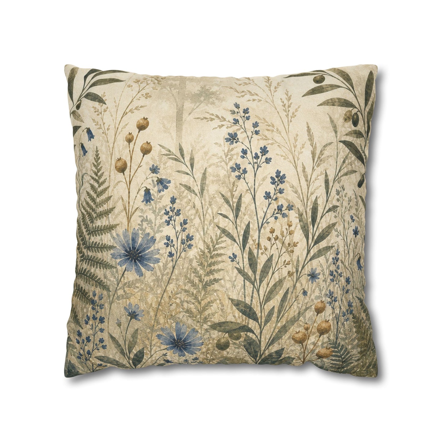 Woodland Study Botanical Pillow Cover