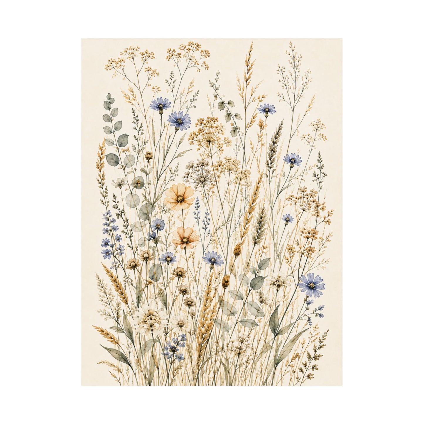August Meadow – Late Summer Botanical Poster