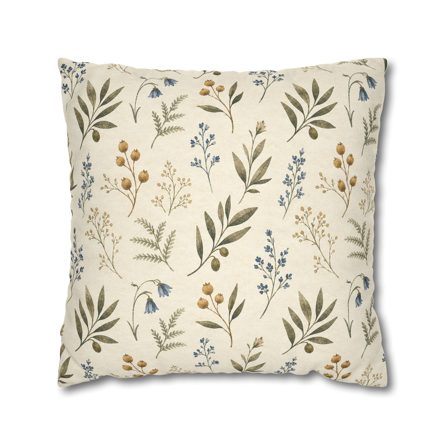 Garden Tile Botanical Pillow Cover