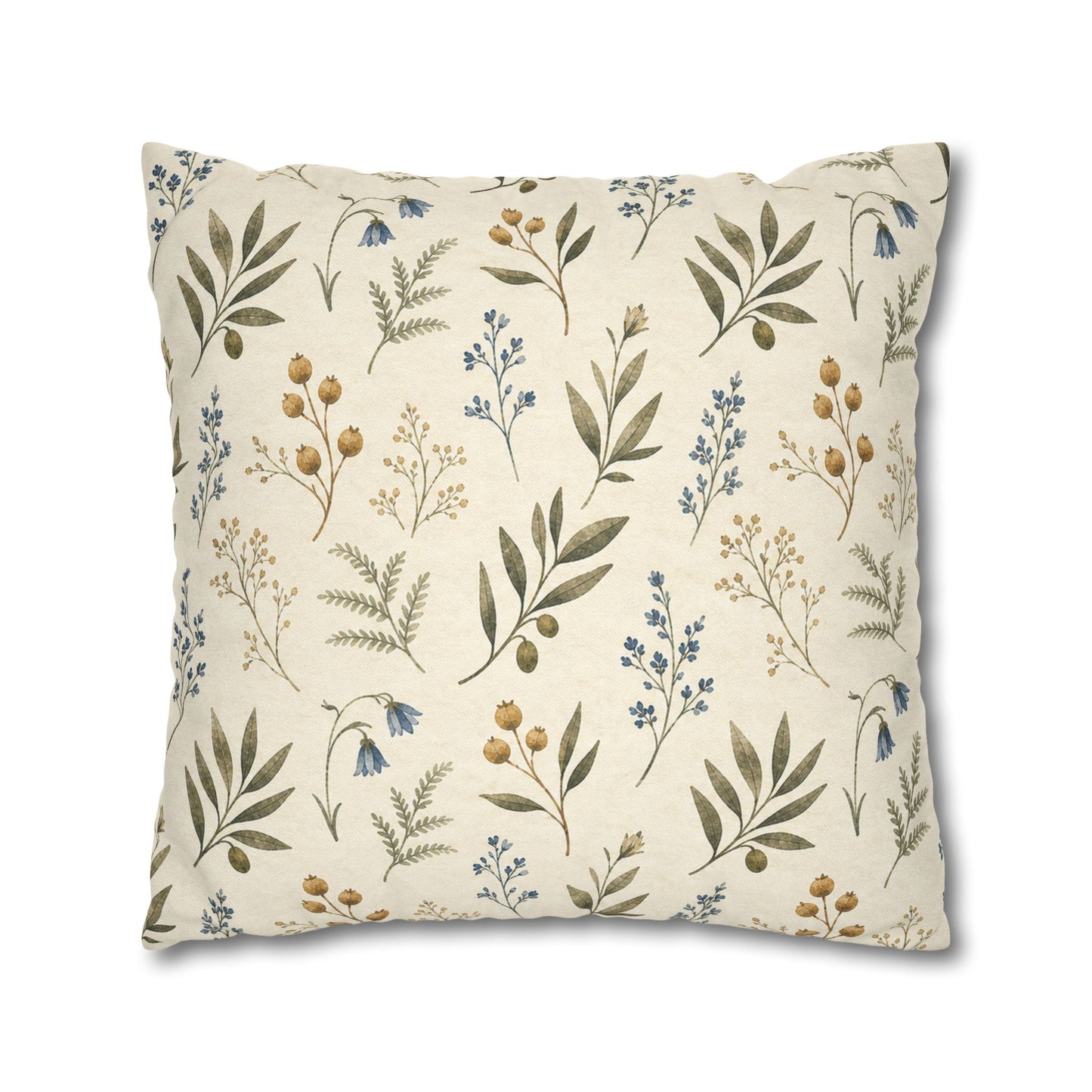 Garden Tile Botanical Pillow Cover