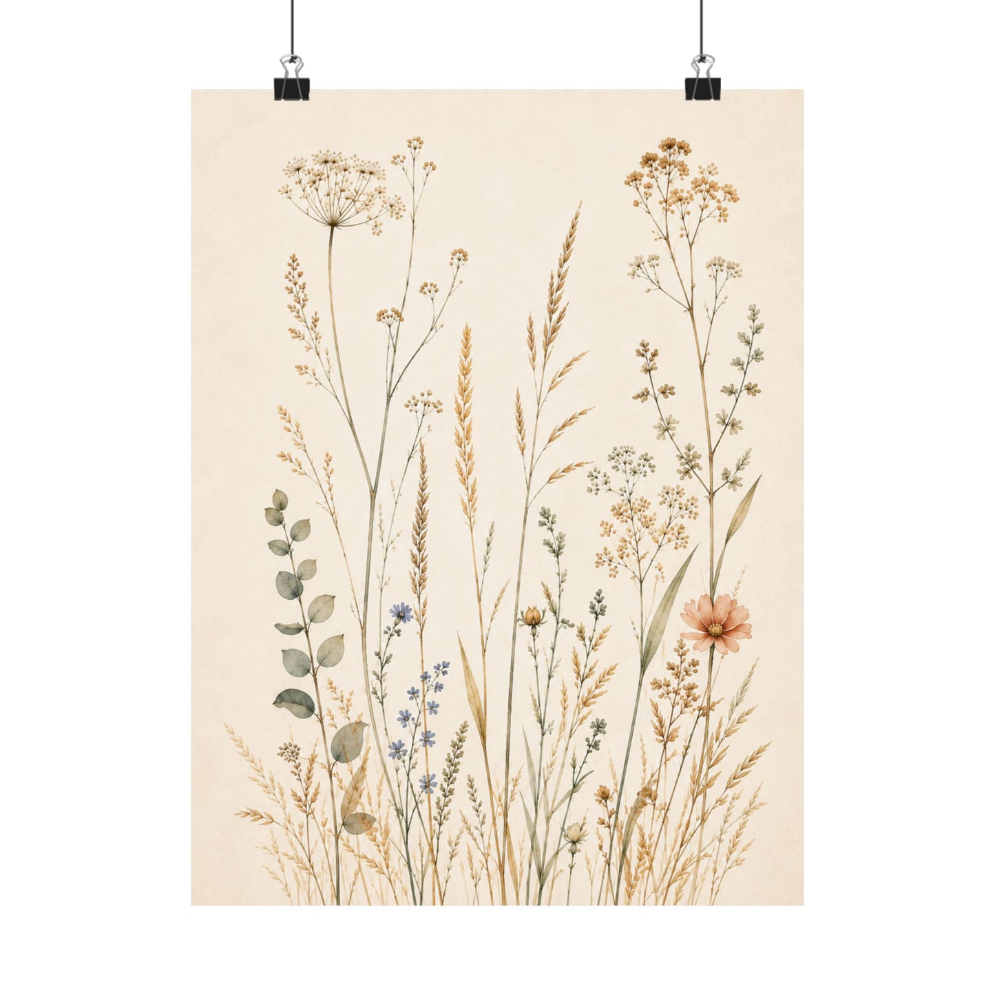Golden Stillness – Late Summer Botanical Poster