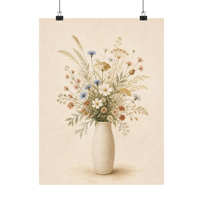 Wildflower Vessel – Late Summer Botanical Poster